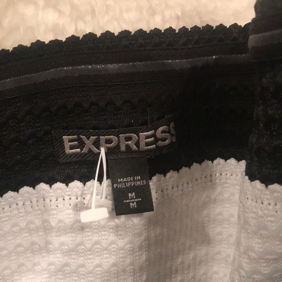 Express Black and White Tube top dress - Picture 3 of 4